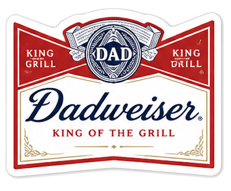 Dadweiser King of the Grill decal