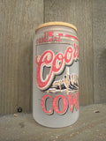 16oz Coors Cowboy glass coffee cup